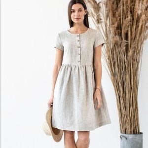 Magic linen midi dress